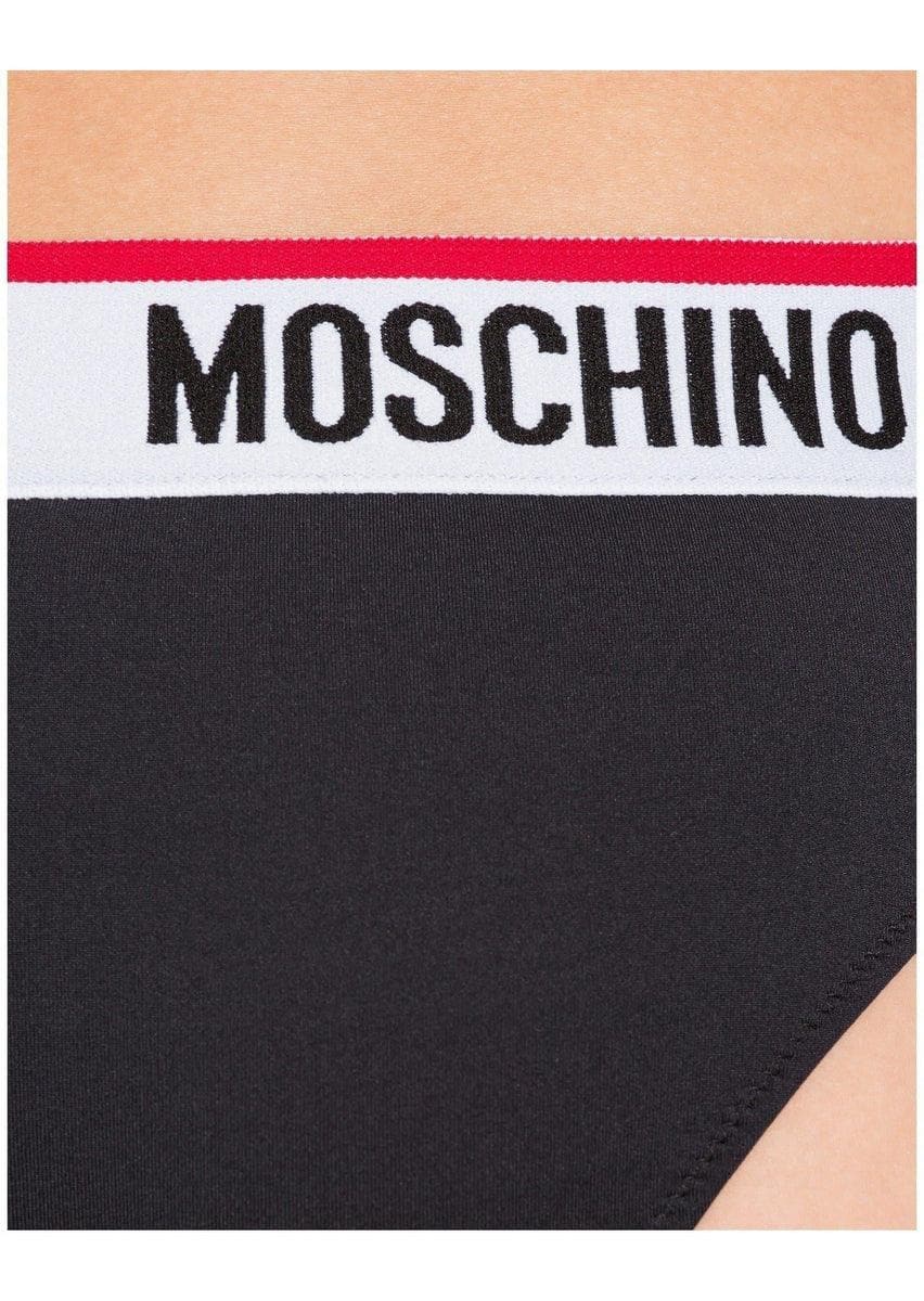 MOSCHINO - Slip in microfibra con logo - Vittorio Citro Boutique