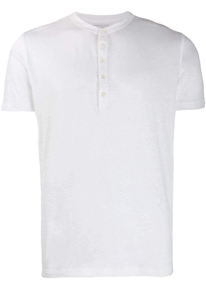 MAJESTIC FILATURES - T-shirt henley - Vittorio Citro Boutique