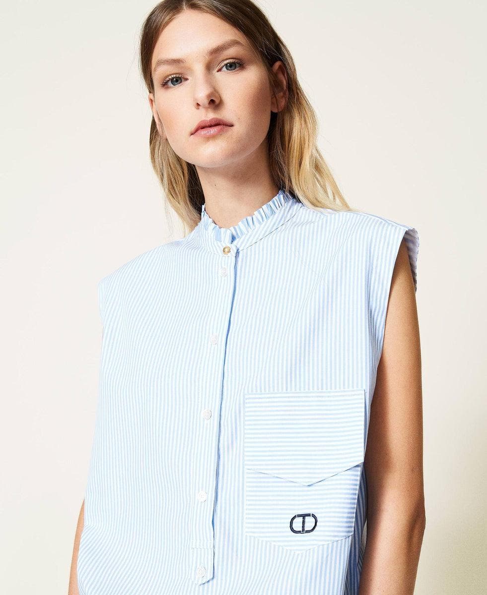 TWINSET - Top in popeline a righe - Vittorio Citro Boutique