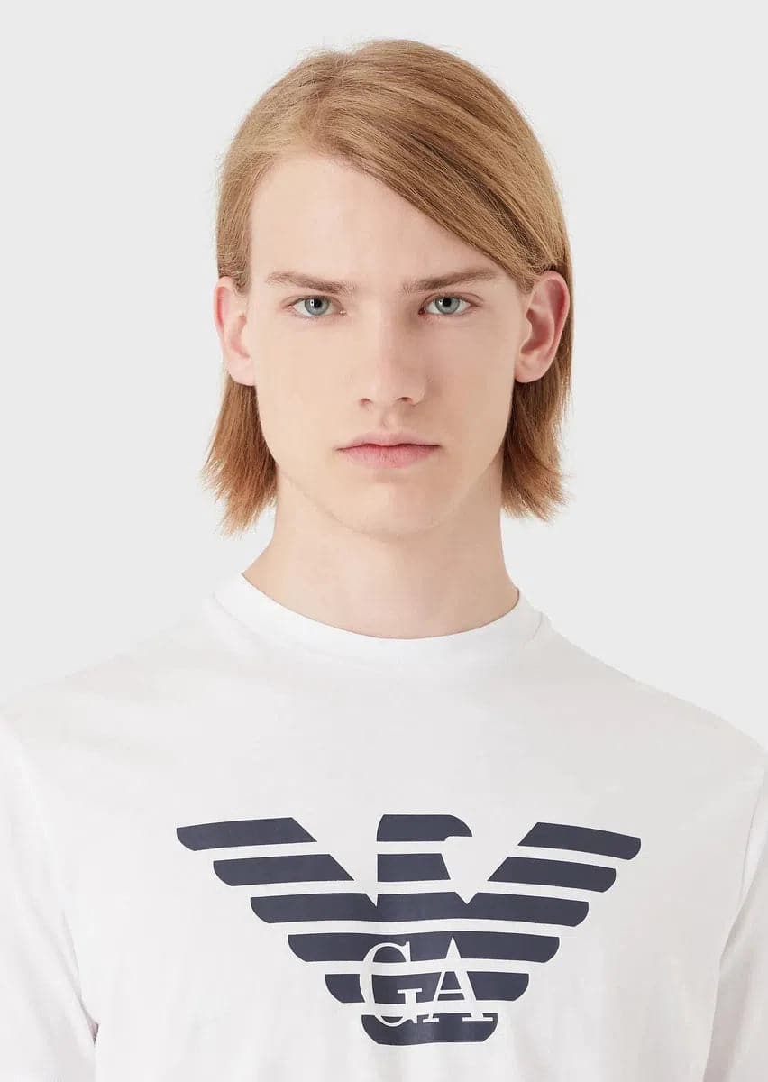 T-shirt in jersey Pima con stampa logo - Vittorio Citro Boutique