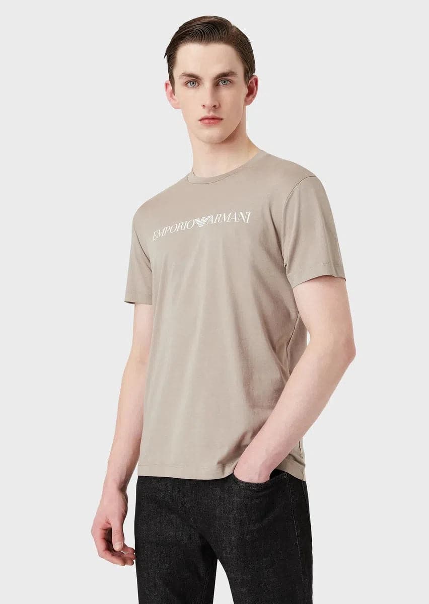 T-shirt in jersey Pima con stampa logo - Vittorio Citro Boutique