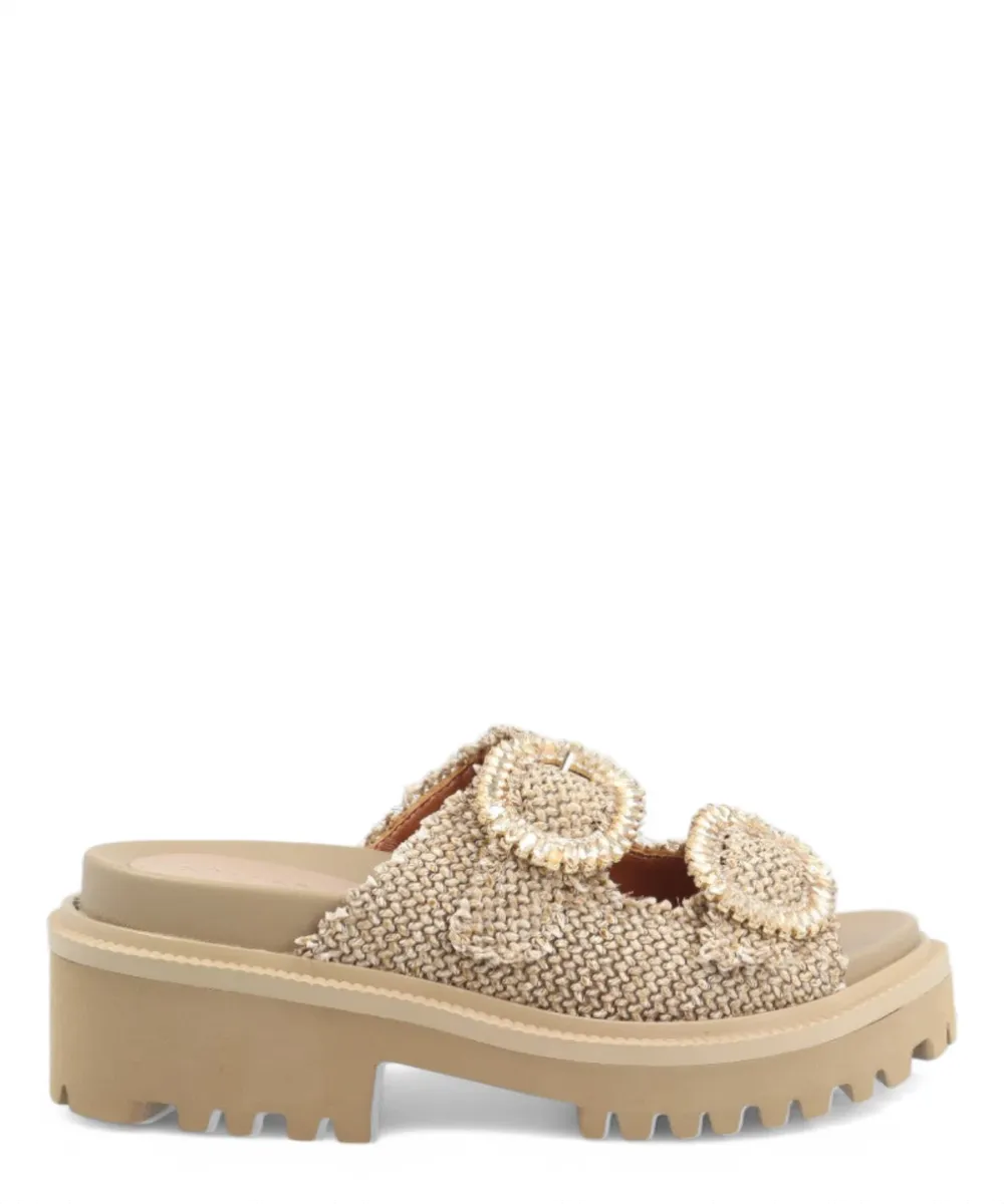 Sandali PEACH in Rafia con Piattaforma Anatomica-NOA HARMON-Sandali-Vittorio Citro Boutique