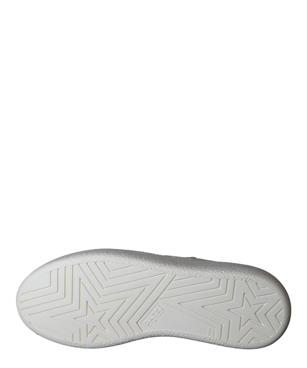 D.A.T.E. Court Platform Laminated Silver Sneakers