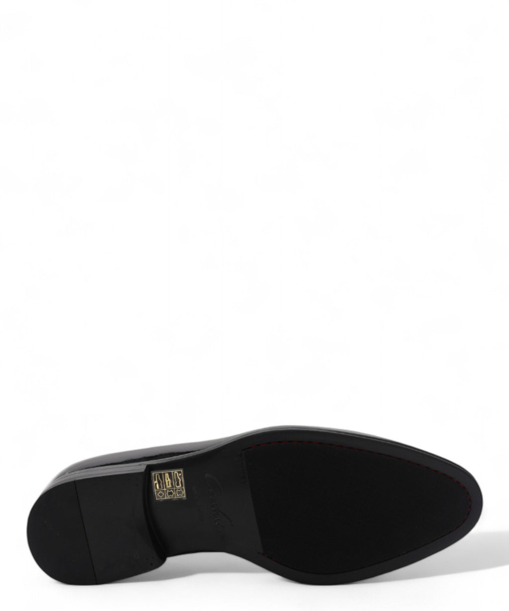 Corvari Patent Leather Loafers with Tassels