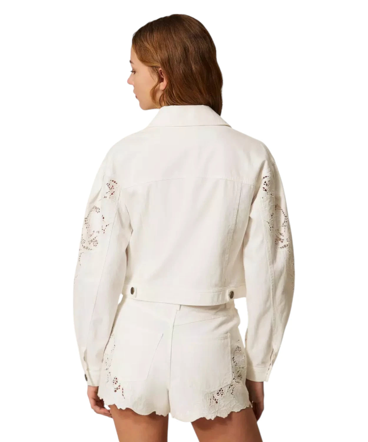 Giacca Donna Twinset con Ricamo Floreale Traforato