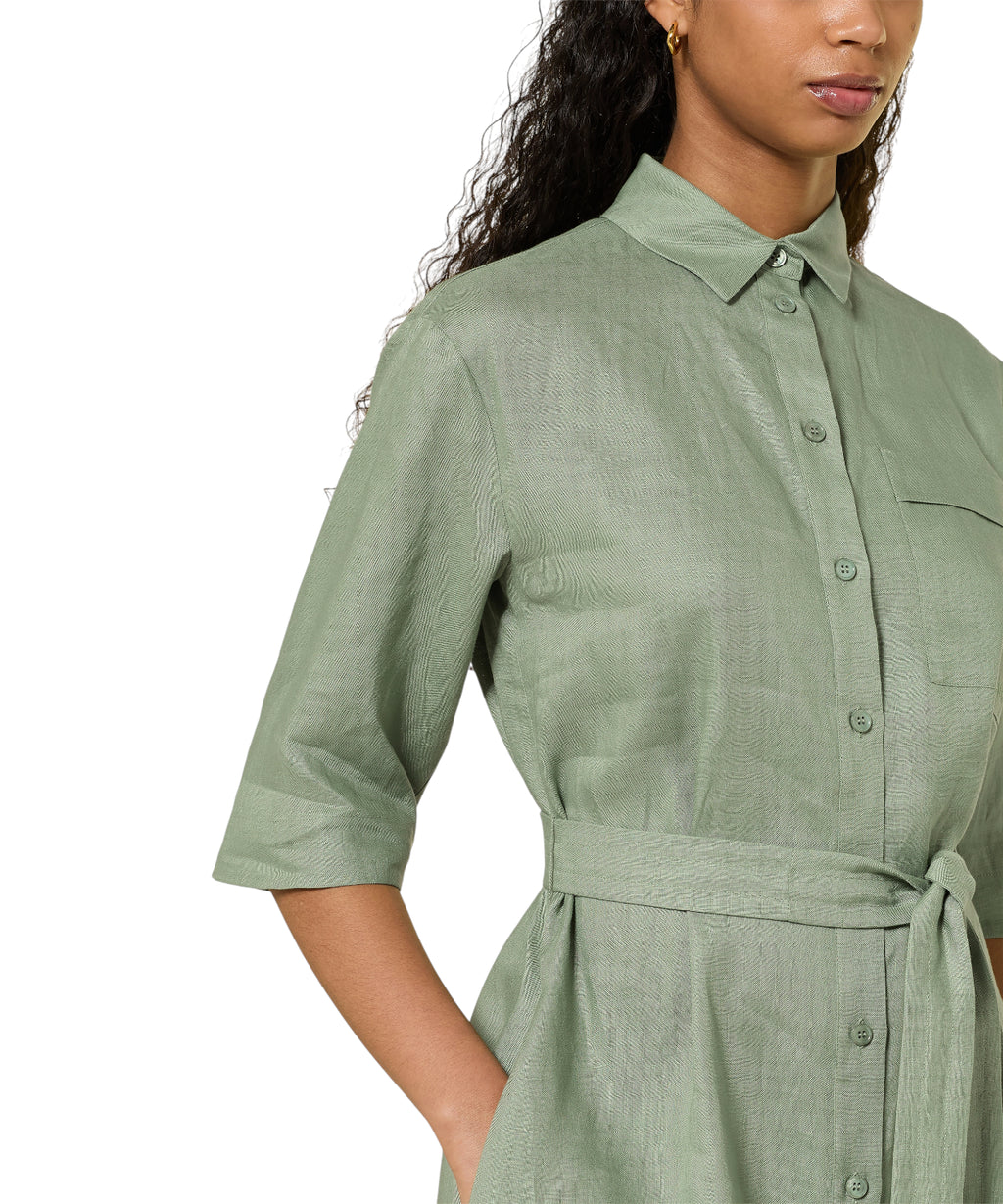 TABELLA Linen Shirt Dress by MM by Max Mara