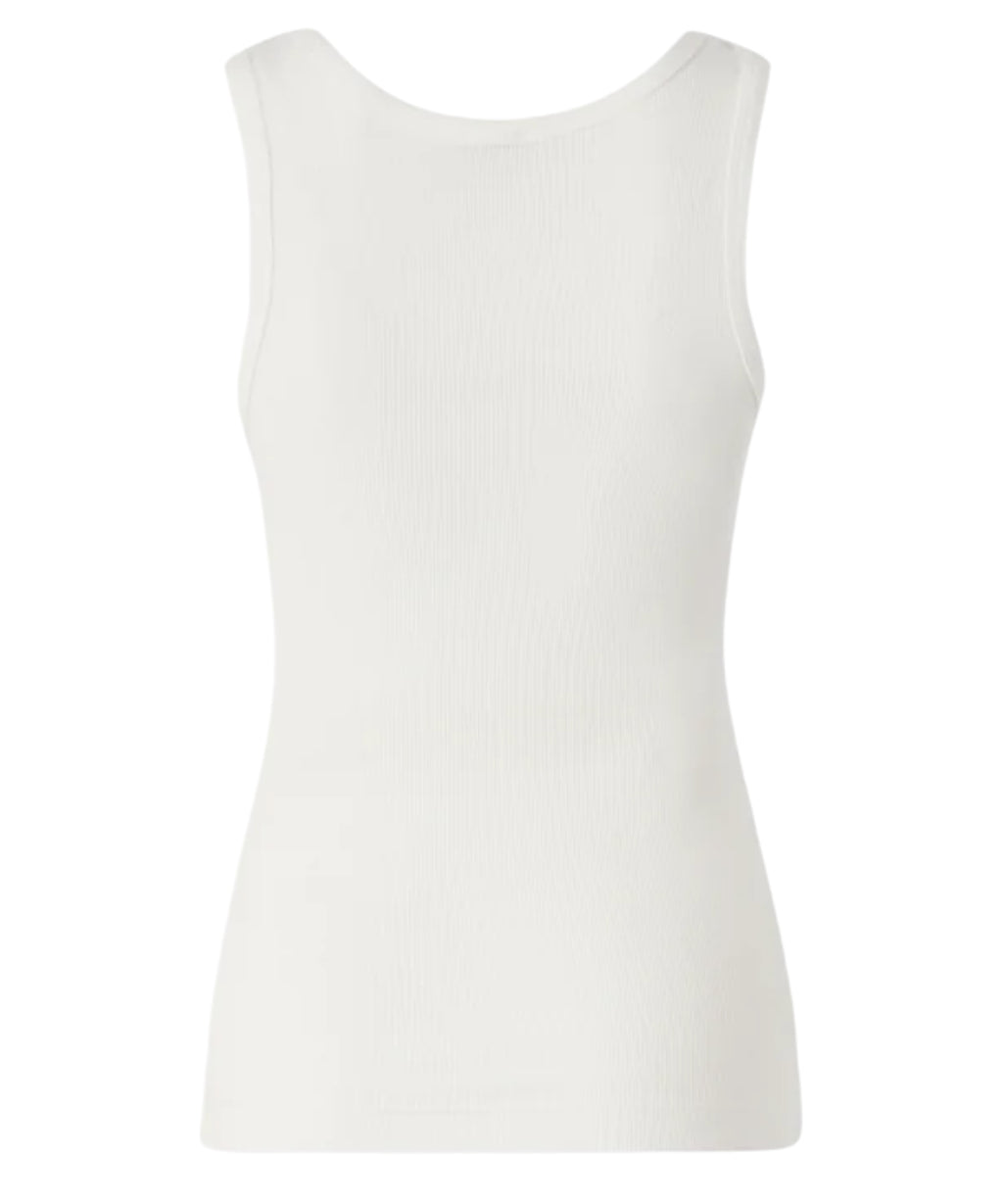 PINKO Calculator Stretch Cotton Tank Top with Love Birds Logo