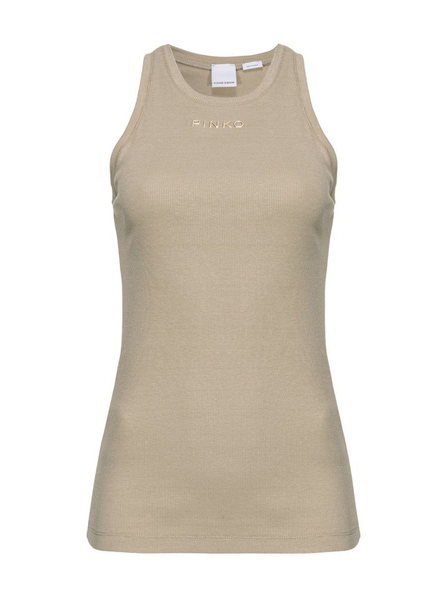 Canottiera a costine Distinto-Top-Pinko-Vittorio Citro Boutique