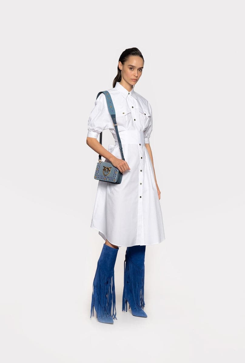 Chemisier in popeline di cotone con fusciacca-Abiti-Pinko-Vittorio Citro Boutique