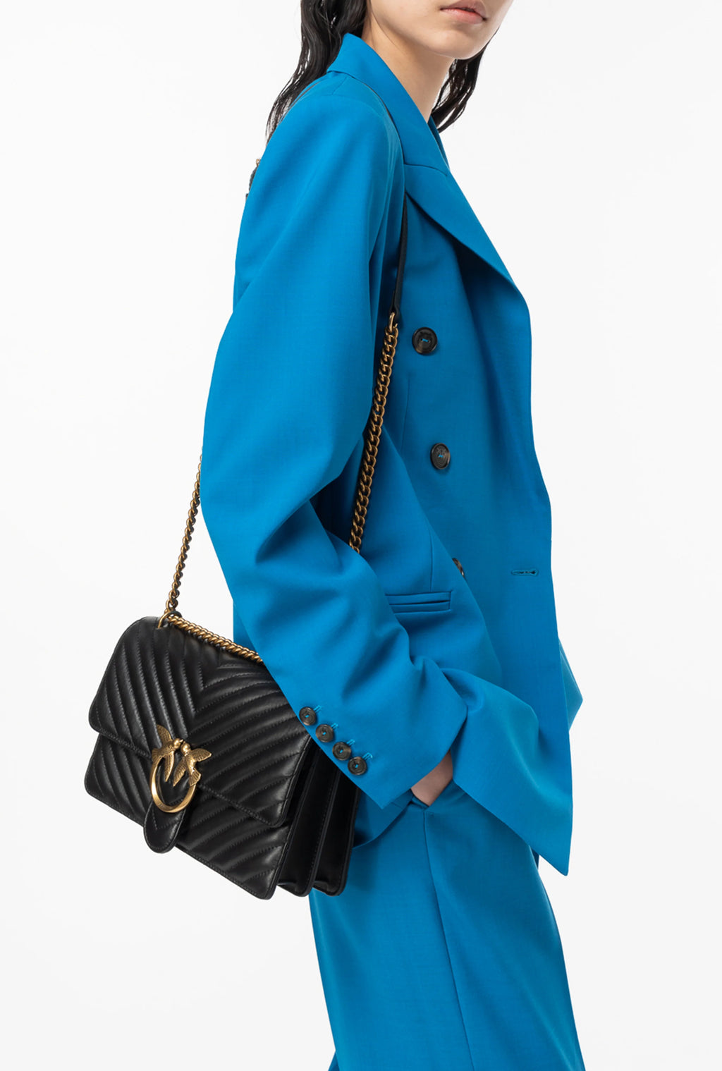 Bolso Love en nappa matelassé chevron
