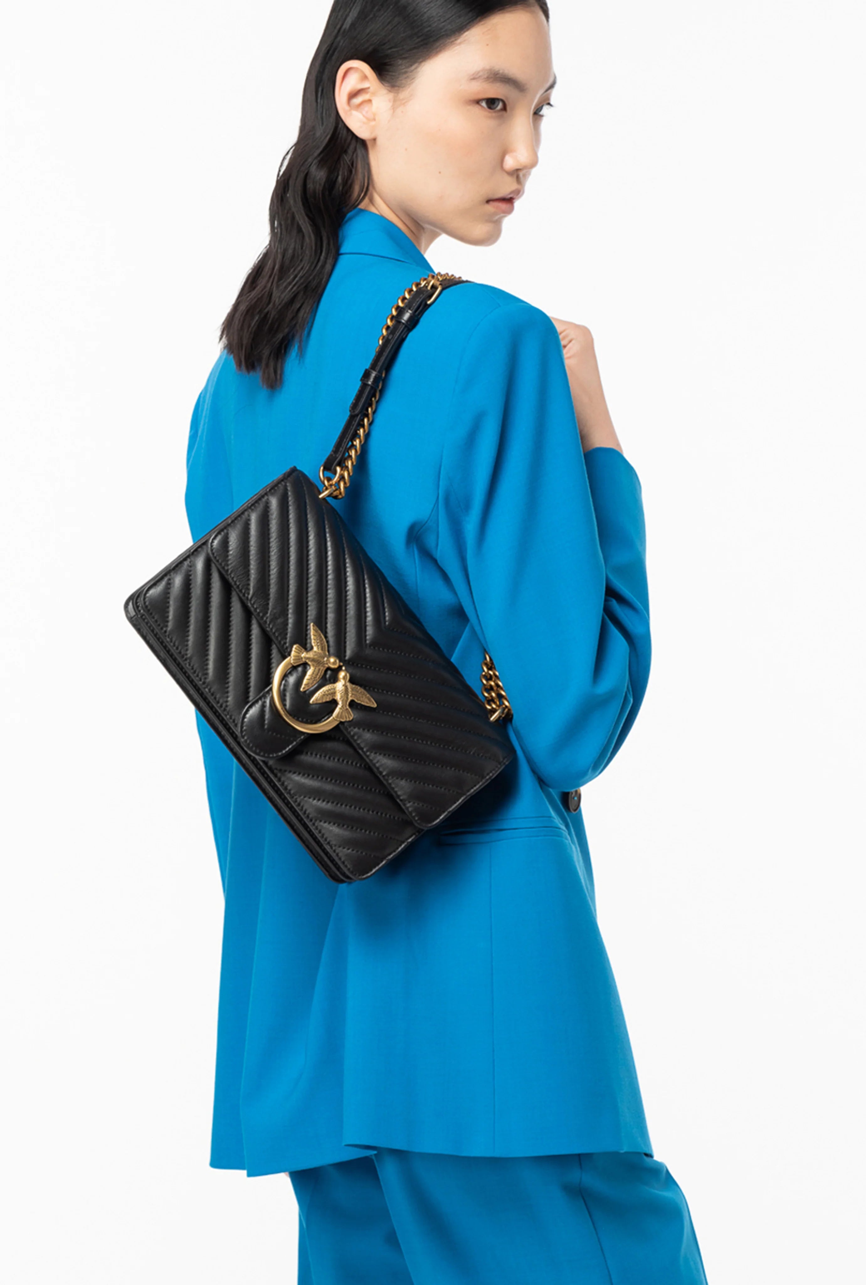 Bolso Love en nappa matelassé chevron