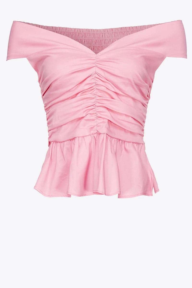 TOP POPELINE SPALLE SCOPERTE-Pinko-Top-Vittorio Citro Boutique