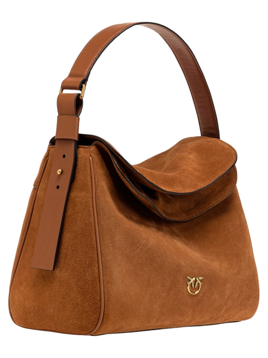 Big leaf bag hobo in suede-Pinko-Borse a spalla-Vittorio Citro Boutique