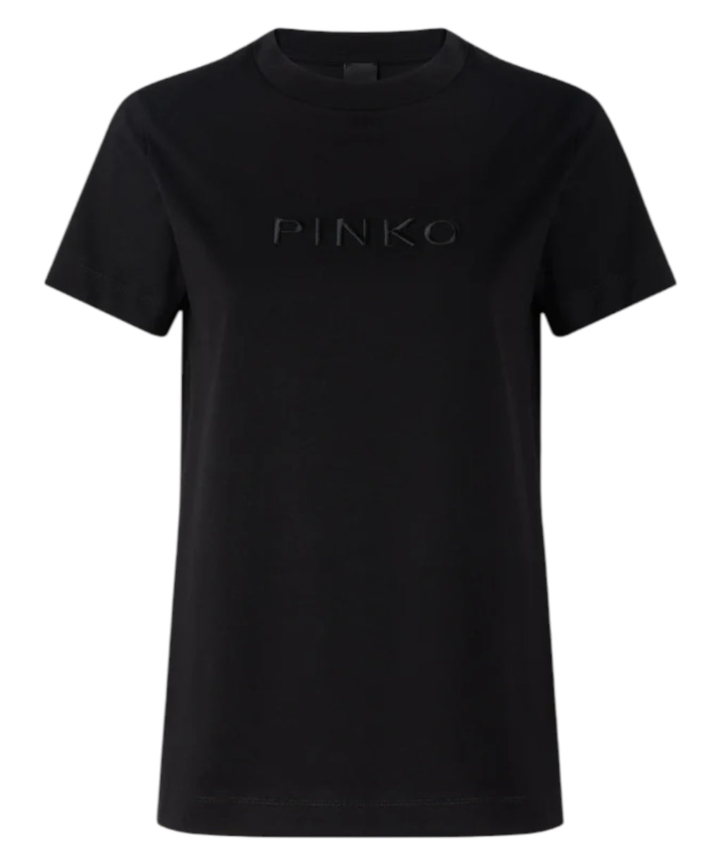 PINKO Start Cotton T-Shirt with Embroidered Logo
