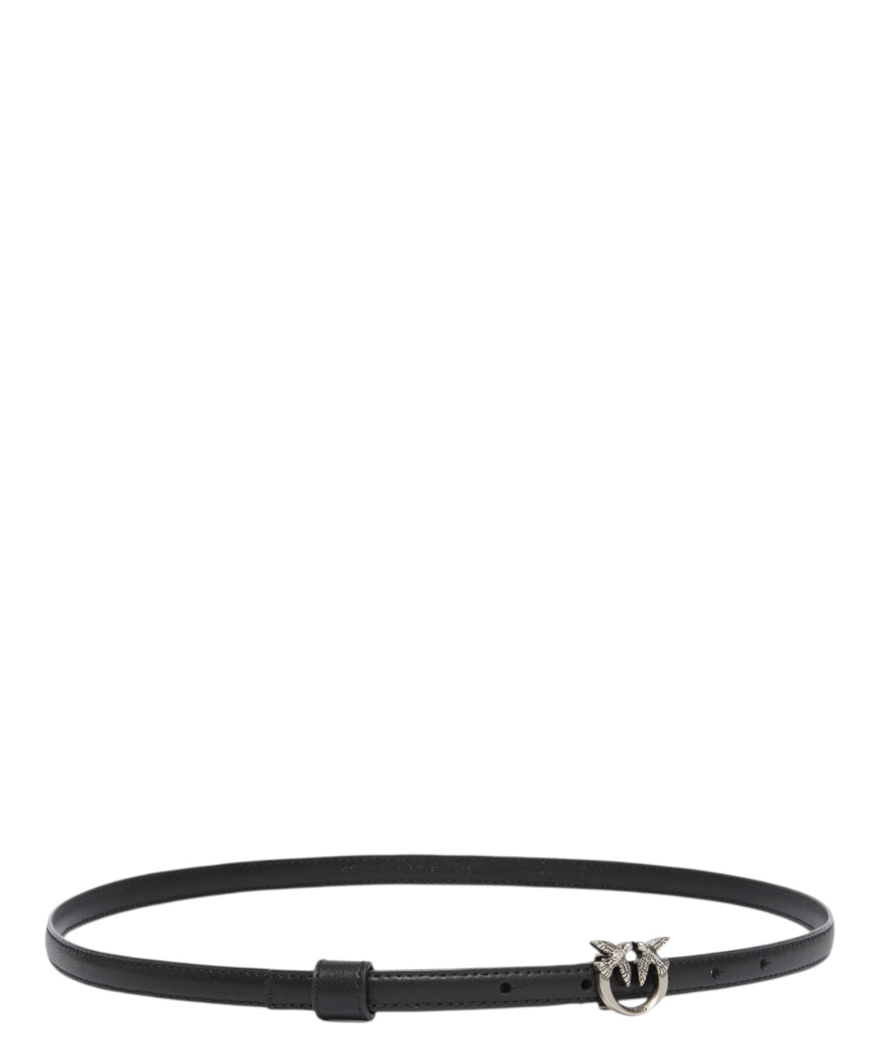 Slim Love Birds Leather Belt 1 cm