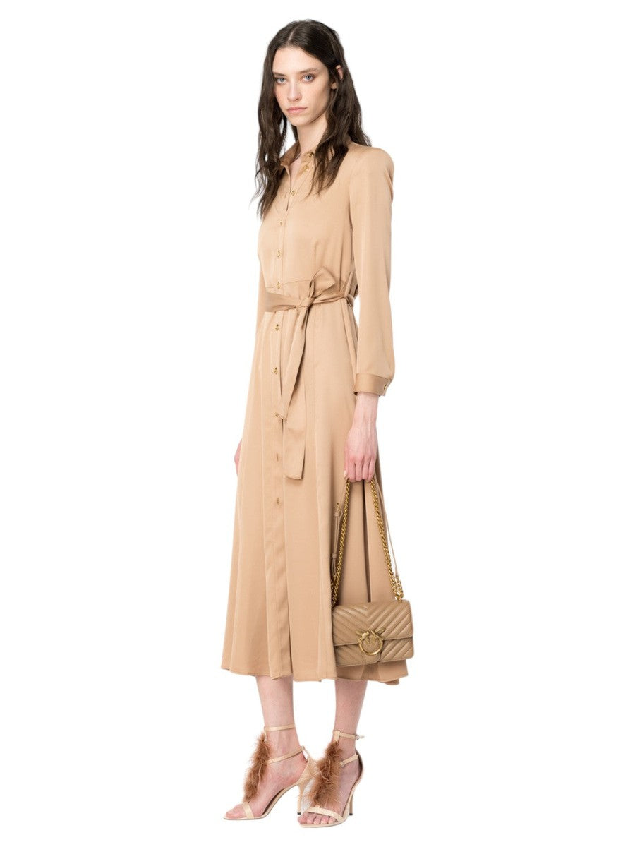 Abito Amimone Chemisier Satin Matte-Pinko-Abiti-Vittorio Citro Boutique