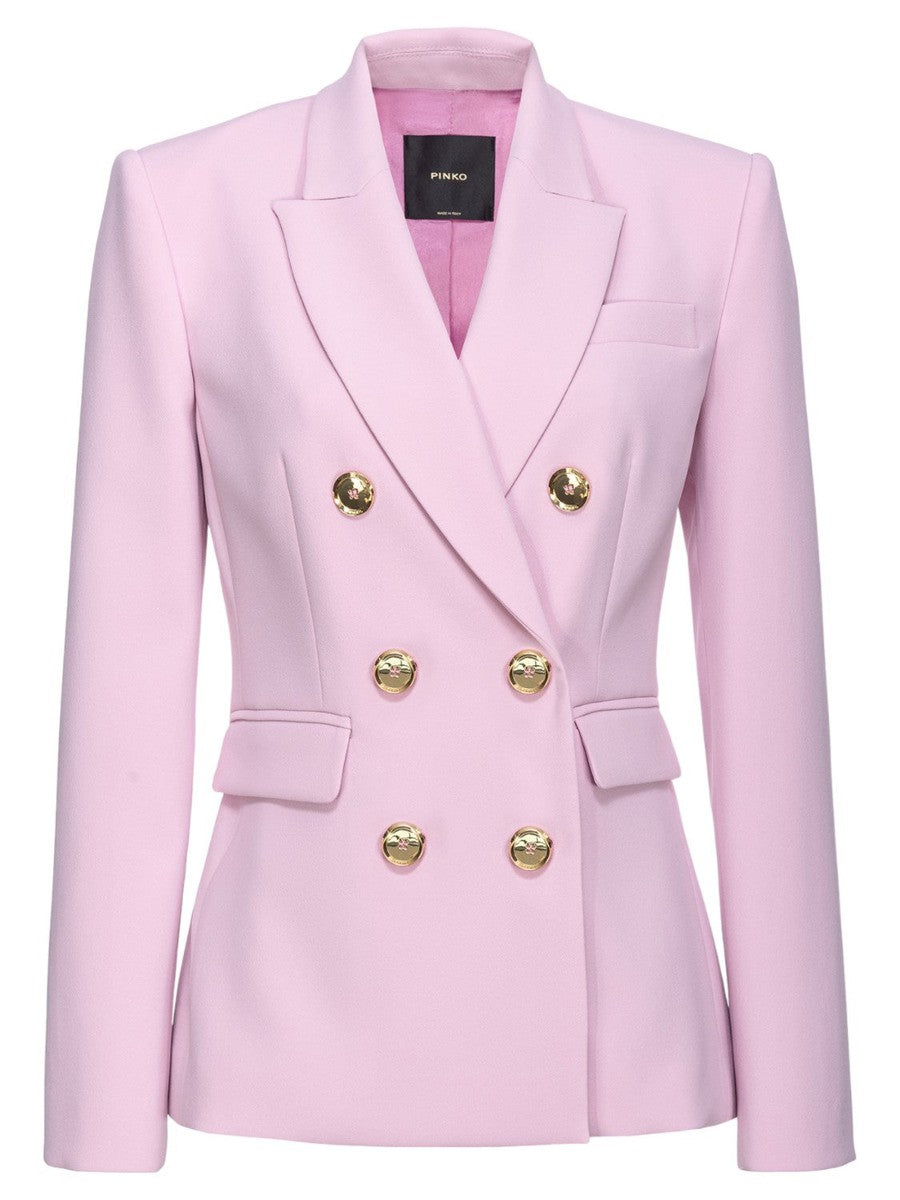 Blazer Doppiopetto Granato con Bottoni in Metallo-Giacche-Pinko-Vittorio Citro Boutique