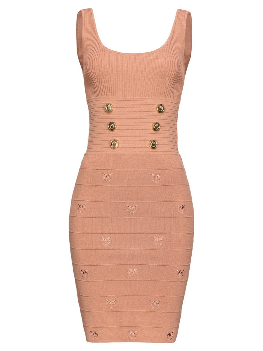 Mini Abito Jacquard Love Birds Cactus-Abiti-Pinko-Vittorio Citro Boutique