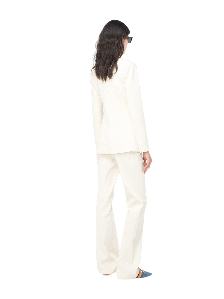 Pantalone Petreo Flared in Tricotina di Cotone Stretch-Pinko-Pantaloni-Vittorio Citro Boutique