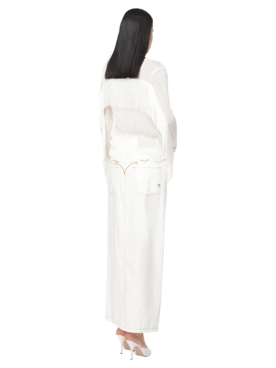 Cardigan Zelig Leggero con Frange-Pinko-Maglieria-Vittorio Citro Boutique
