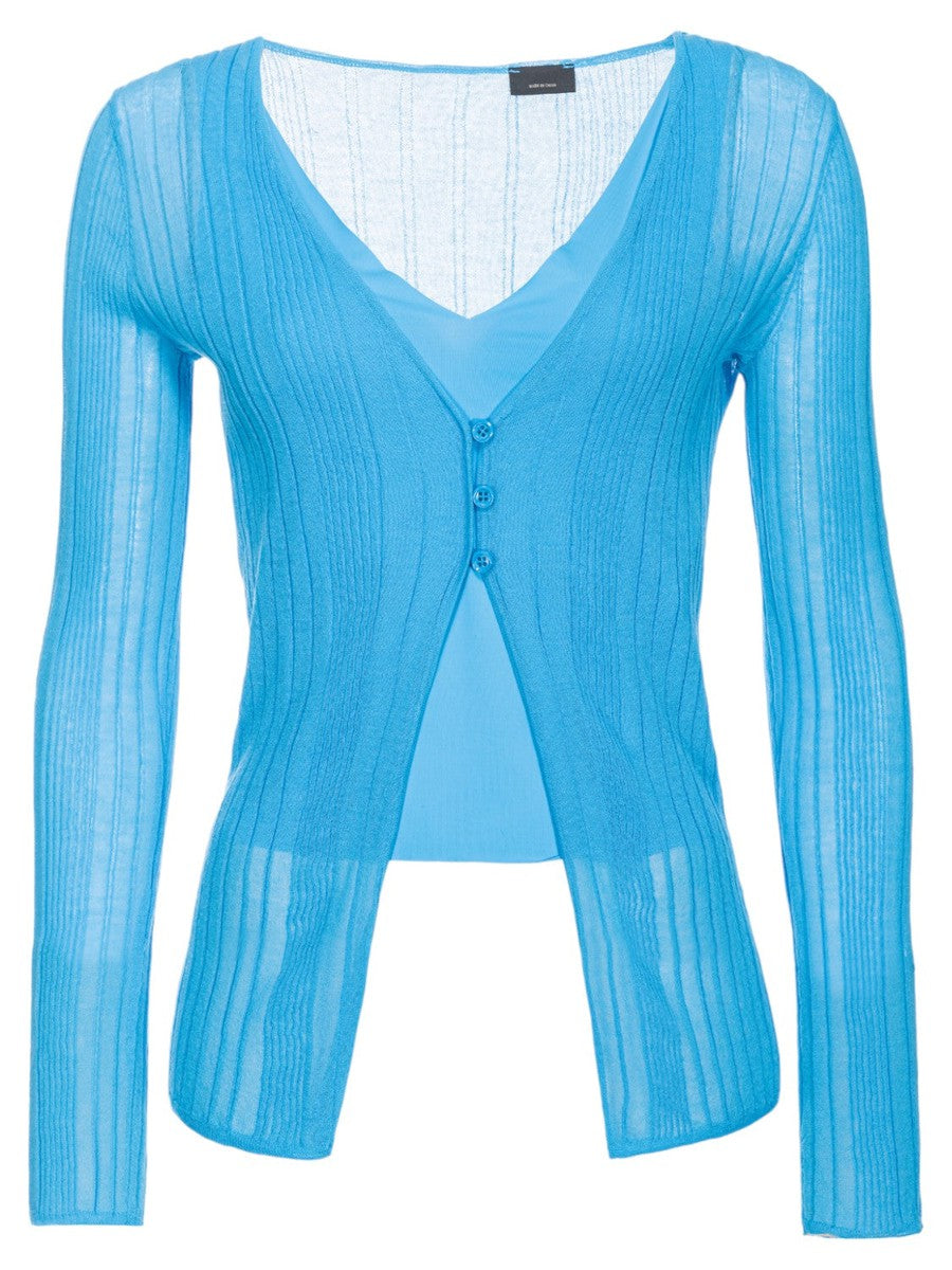 Cardigan Legend in Crêpe Leggero con Canotta Coordinata-Pinko-Maglieria-Vittorio Citro Boutique