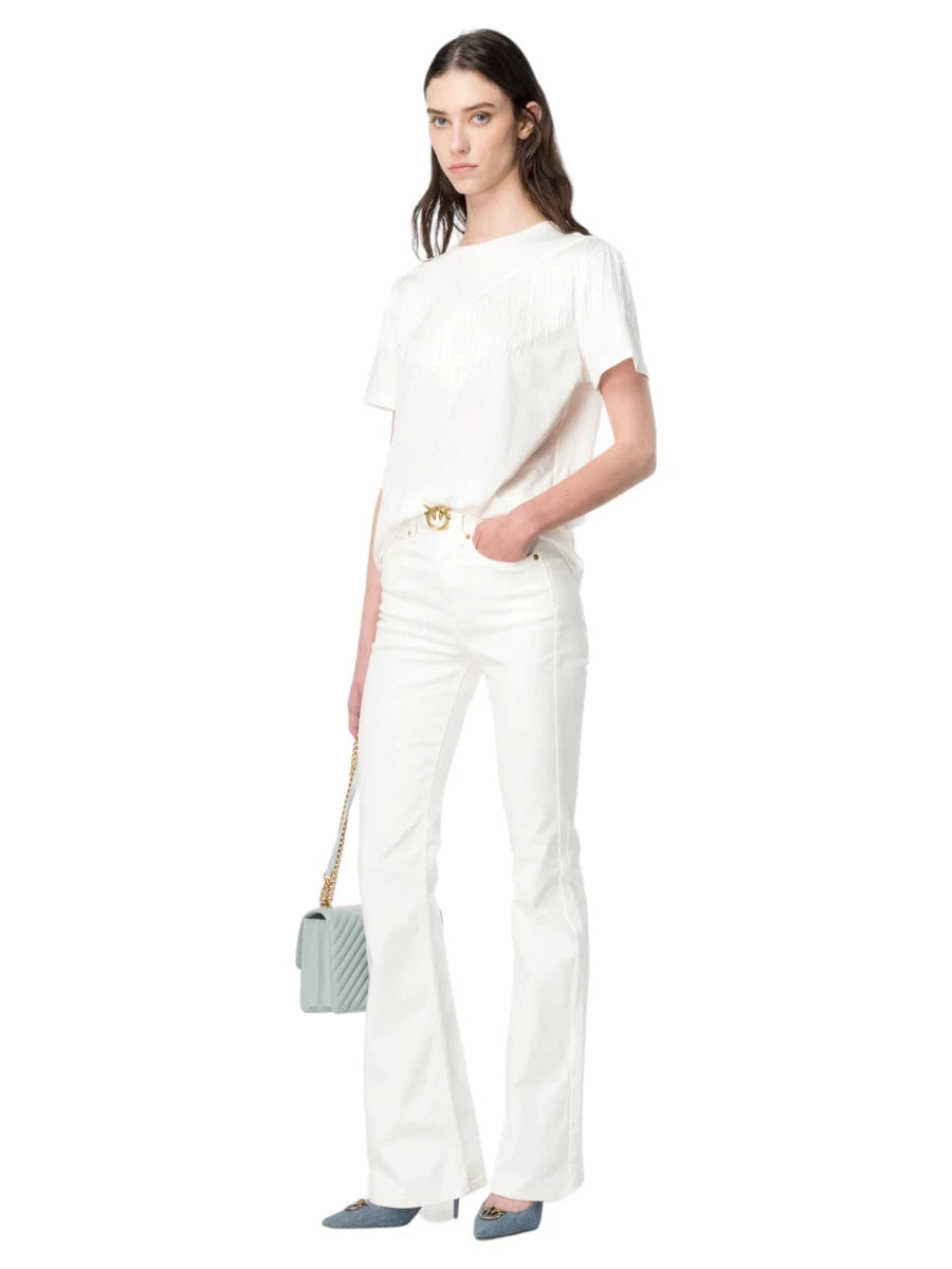 T-shirt Under World con Frange-Pinko-T-shirt-Vittorio Citro Boutique