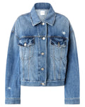 Giubbino Jeans Denim Rebel Wash con Taschini e Rotture-Pinko-Giacche-Vittorio Citro Boutique