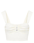 Crop Top in Lino Stretch-Top-Pinko-Vittorio Citro Boutique