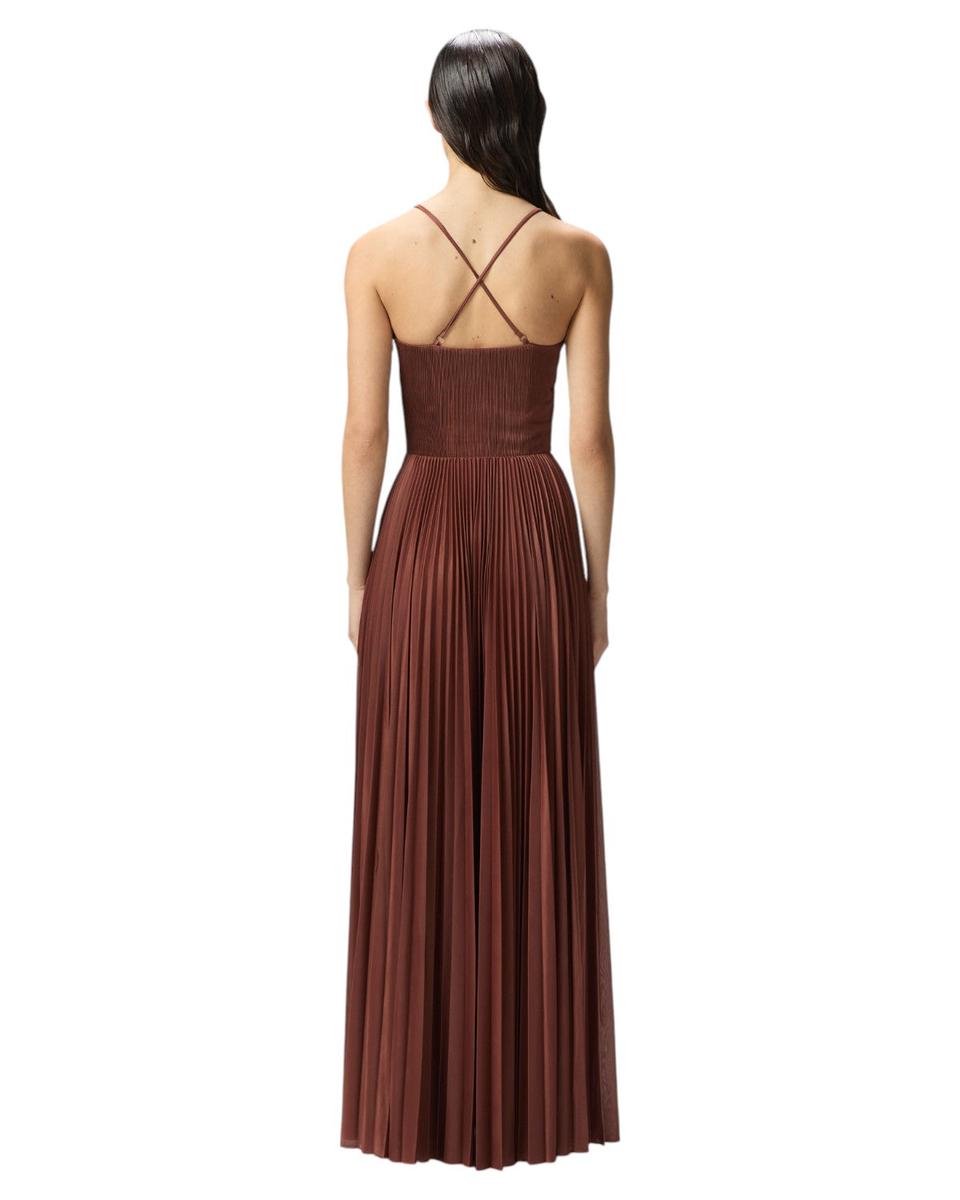 Abito Lungo Elegante Bustier in Jersey Plissé Cicogna-Pinko-Abiti-Vittorio Citro Boutique