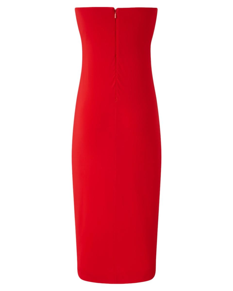 Abito Midi da Sera Cenerino con Scollo Sagomato Drappeggiato-Pinko-Abiti-Vittorio Citro Boutique