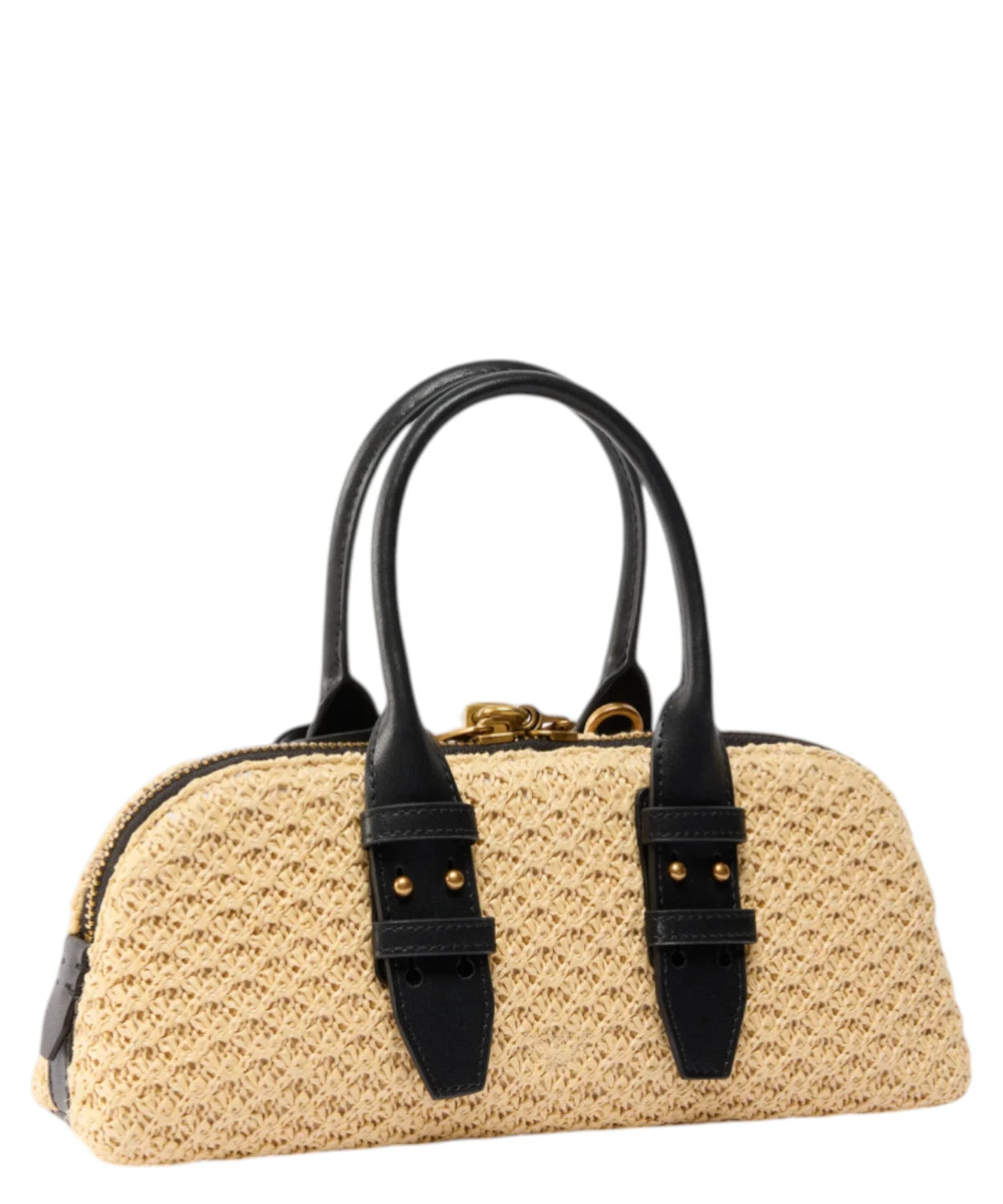 Borsa Pinko Escape Bag Mini in Rafia con Tracolla