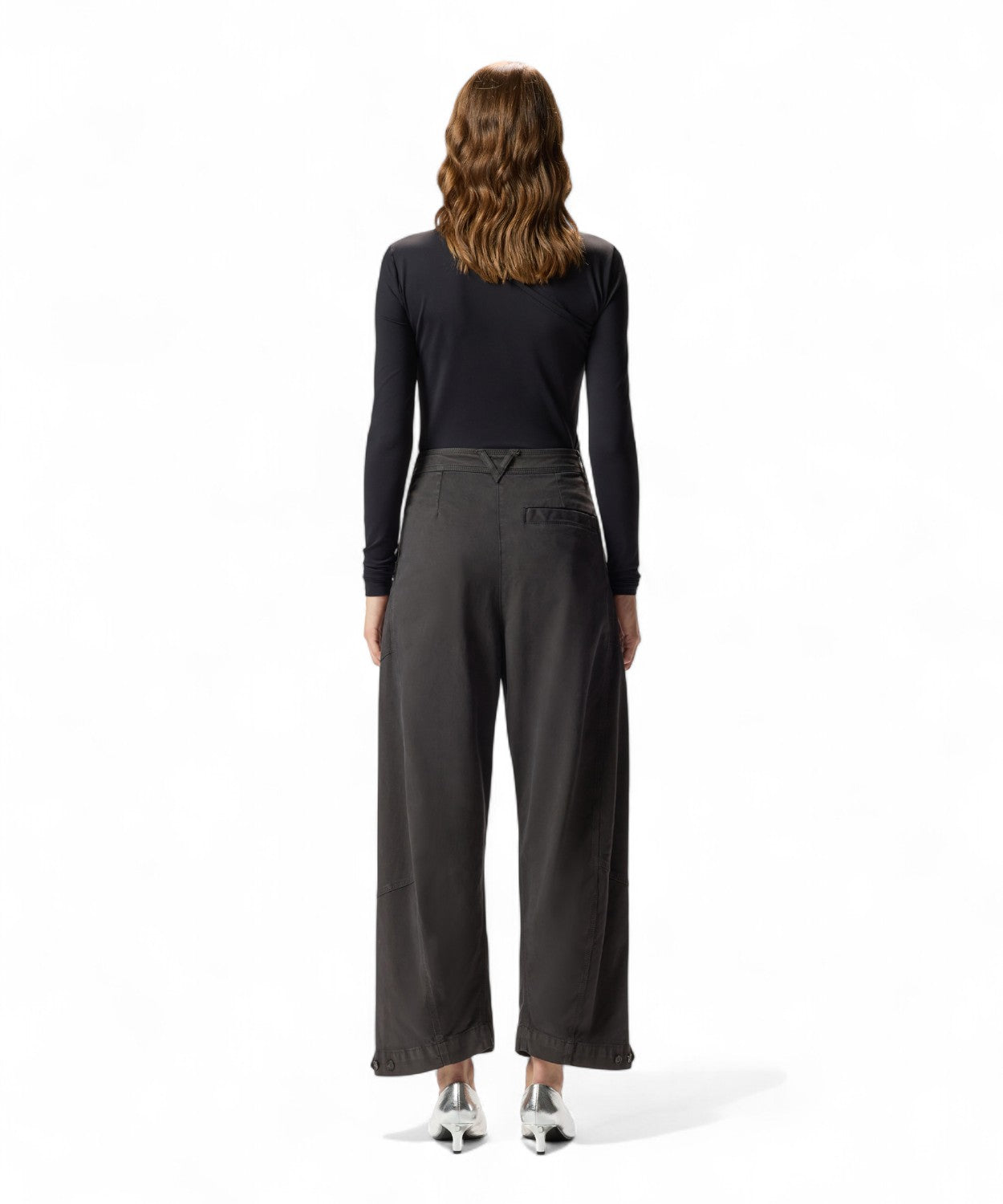 Pantaloni balloon in cotone smerigliato-Pinko-Pantaloni-Vittorio Citro Boutique