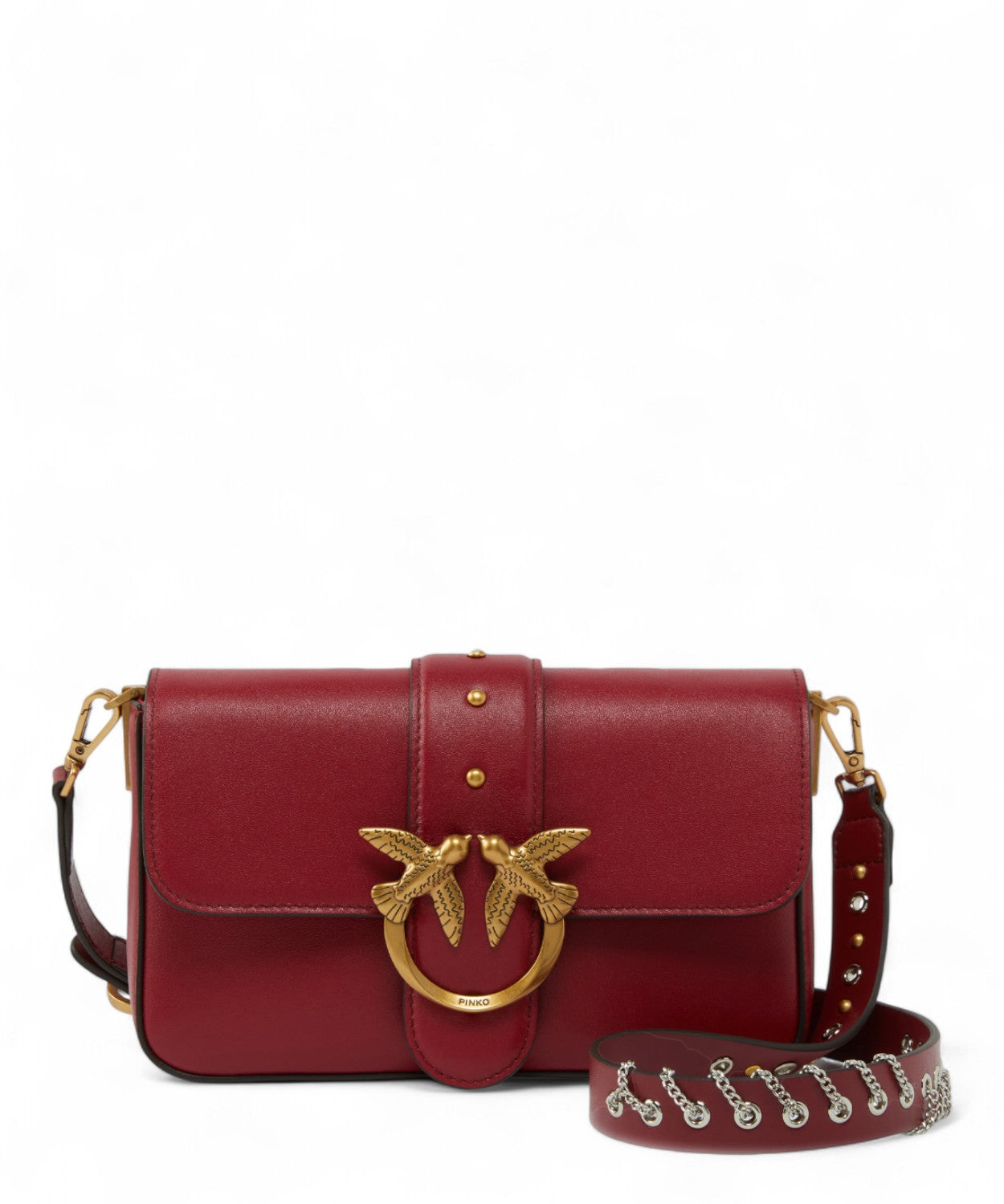 Mini Love Bag Slouchy in pelle con doppia tracolla-Pinko-Borse a spalla-Vittorio Citro Boutique