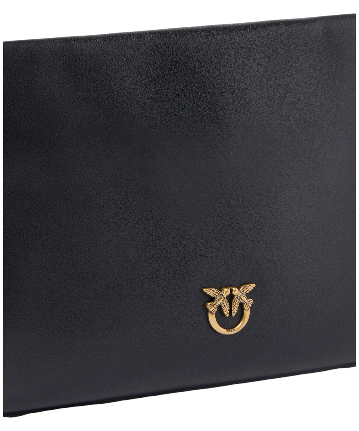 Pinko Mini One Two Three tas in leer met schouderriem en Love Birds-logo