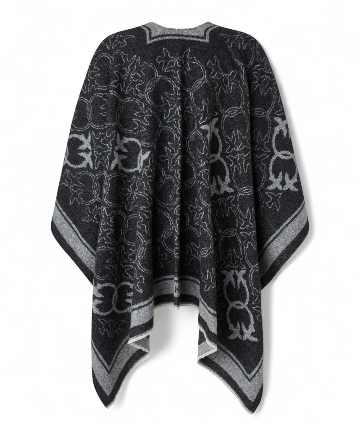 Mantella Pinko in misto lana con motivo Love Birds-Sciarpe & stole-Pinko-Vittorio Citro Boutique