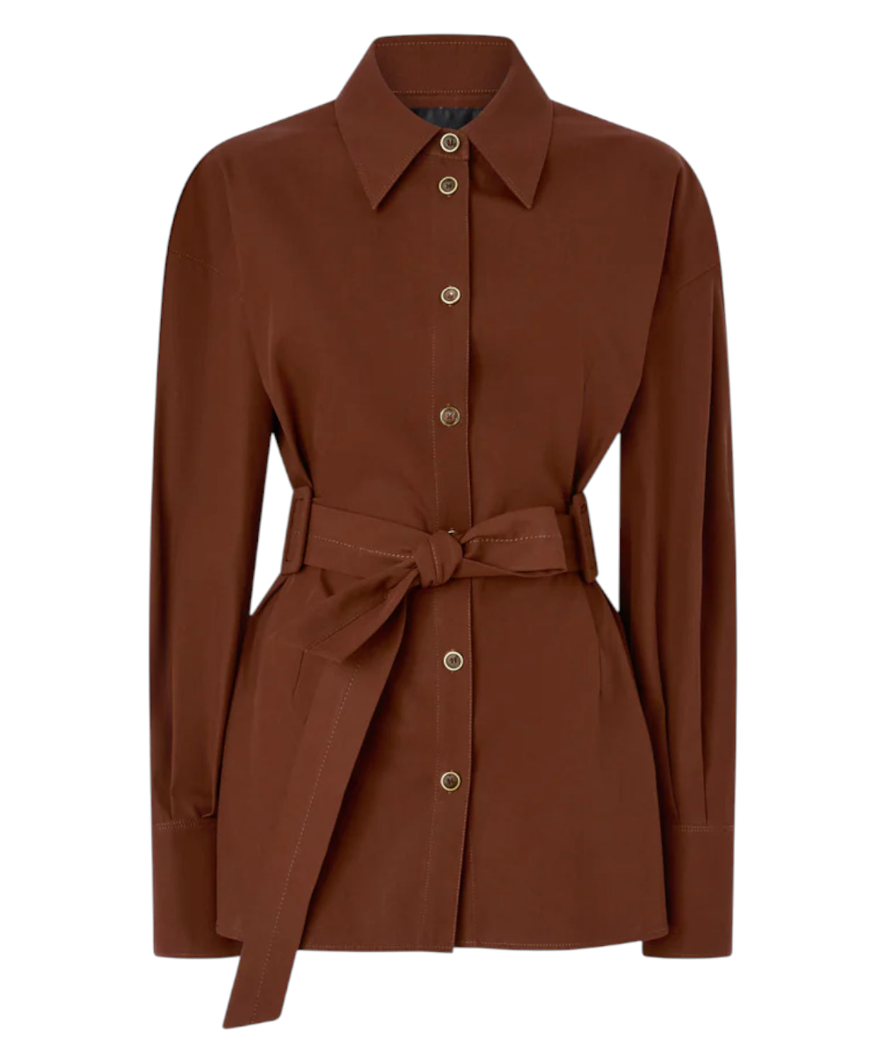 Giacca Lunga PINKO in Twill con Cintura