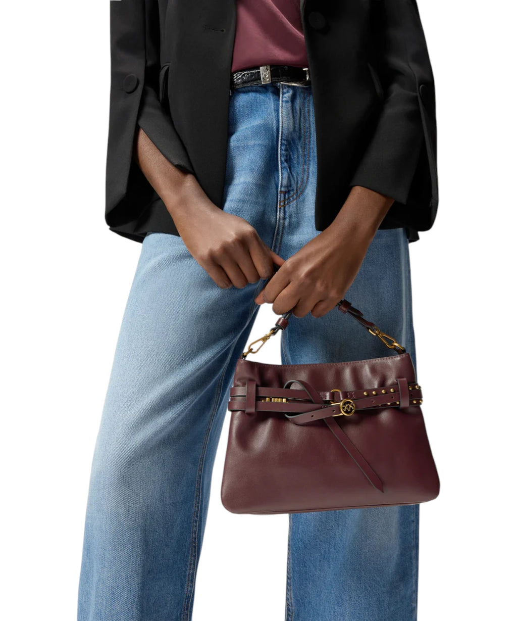 Pinko Belt Mini Shoulder Bag in Leather
