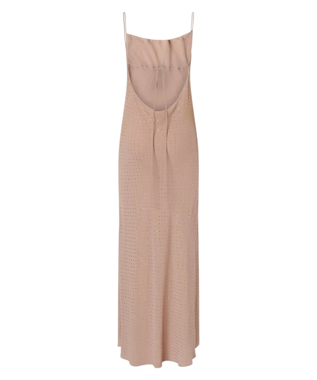 Lang slipdress fra PINKO med strass