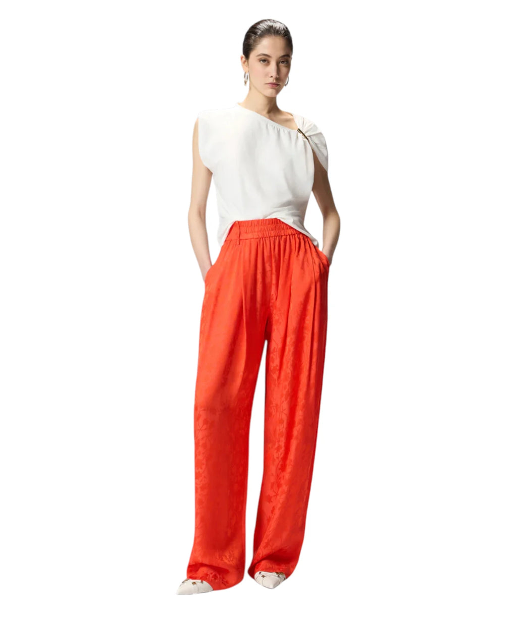 PINKO stretch cotton top with gold detail