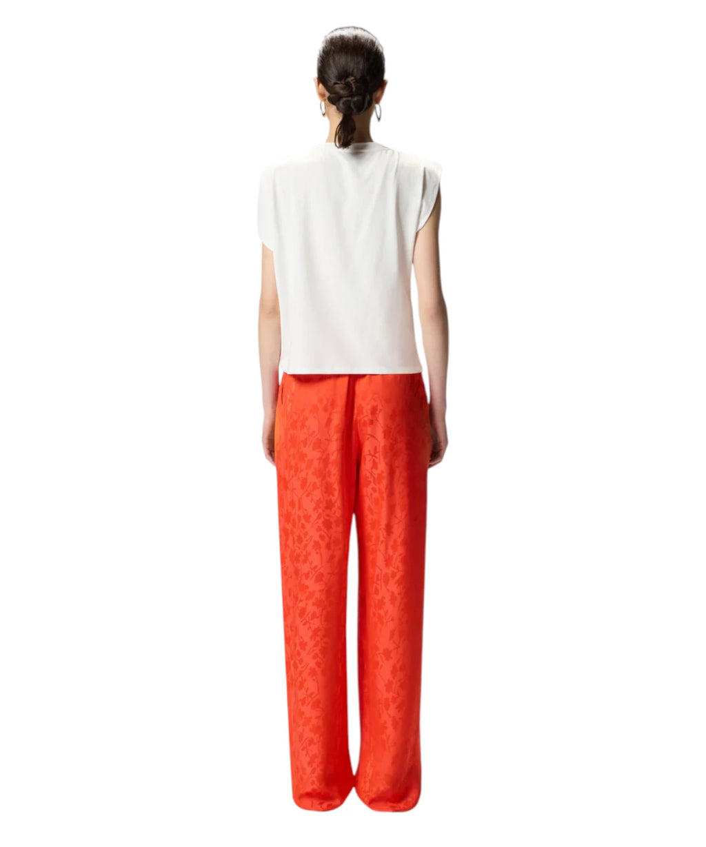 PINKO stretch cotton top with gold detail