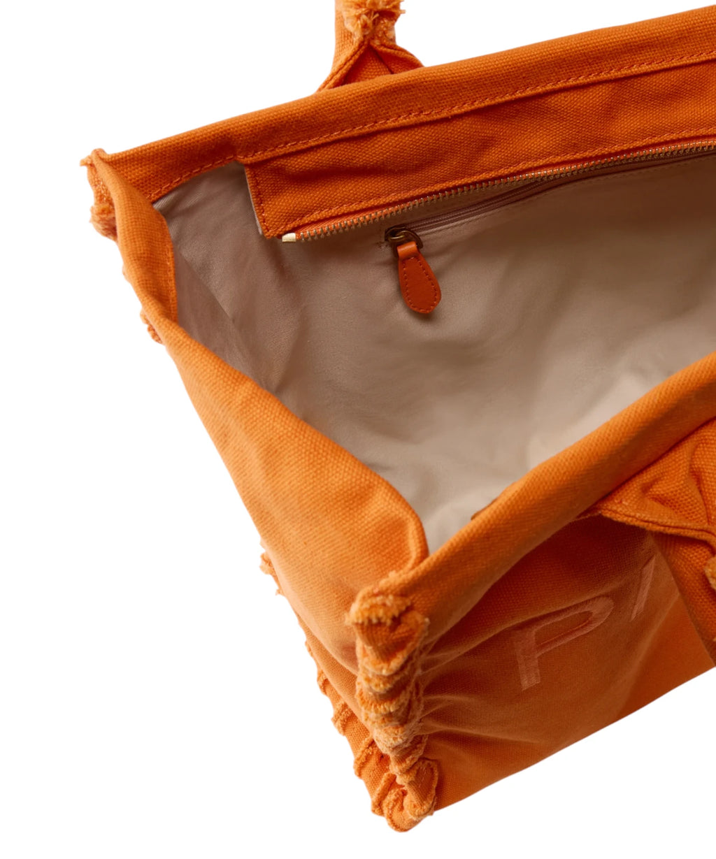 Pinko Beach Medium Shopper Bag in Canvas with Logo