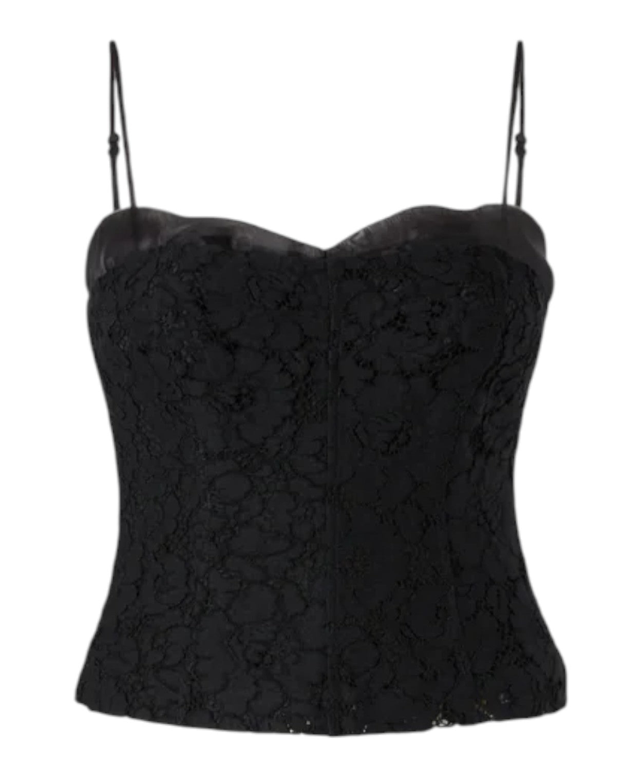 Top Bustier Atemoya in Pizzo Rebrodé Pinko