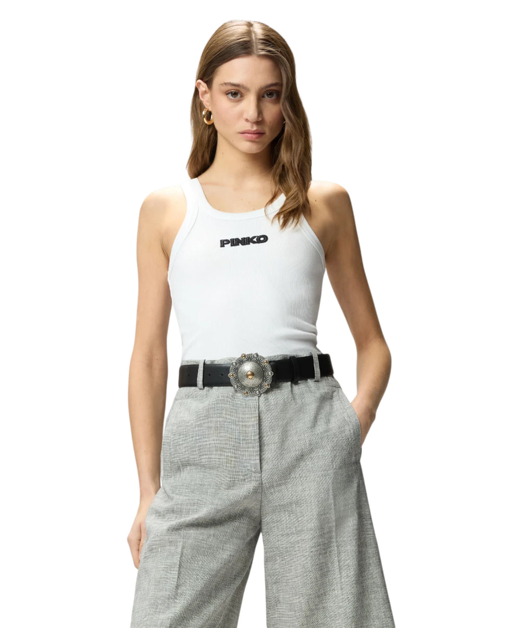 Pinko Blue Lagoon Logo Tank Top