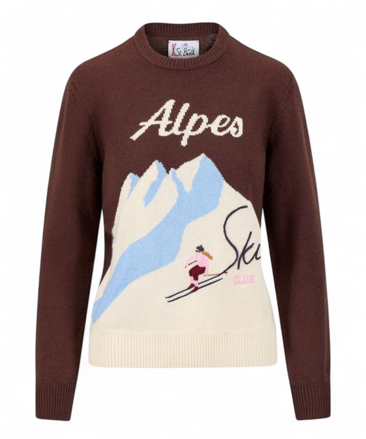 Maglione girocollo New Queen con Ricamo Alpes-Mc2 Saint Barth-Maglieria-Vittorio Citro Boutique