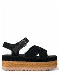 Sandali con Plateau in Camoscio e Rafia Aubrey Ankle Strap-Ugg-Sandali-Vittorio Citro Boutique