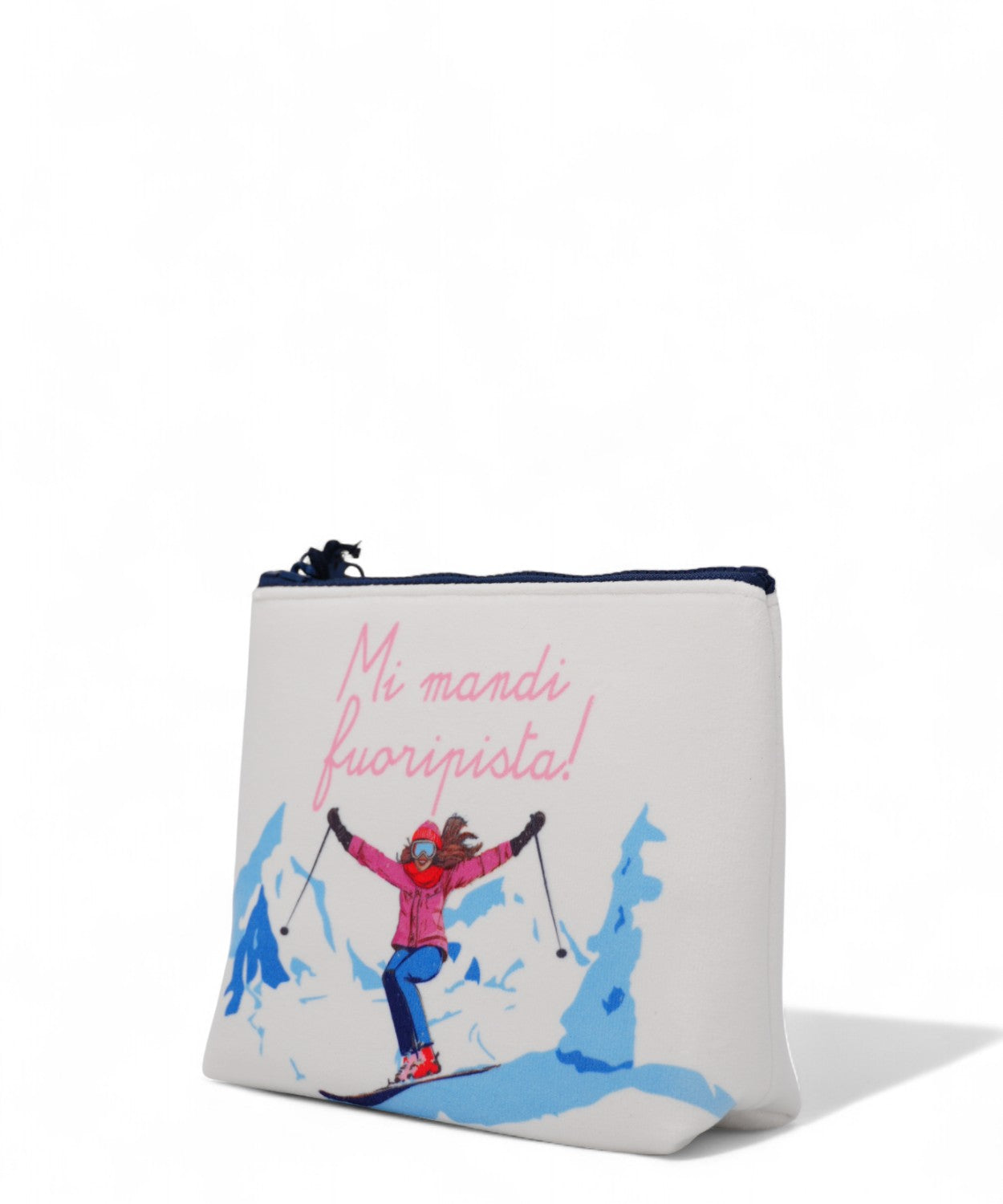 Pochette Aline con stampa e zip