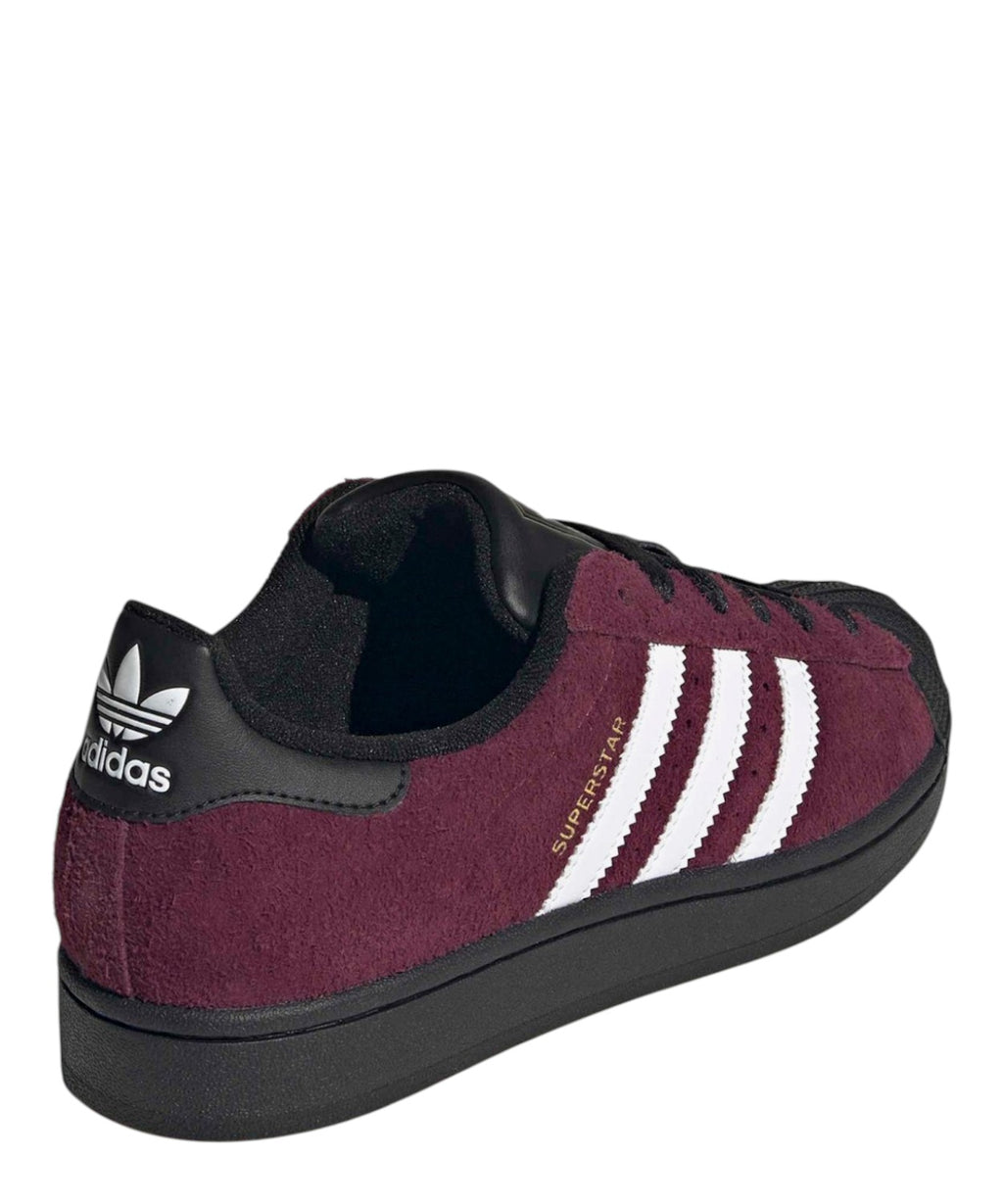 Adidas Superstar II W bordowo-czarne sneakersy