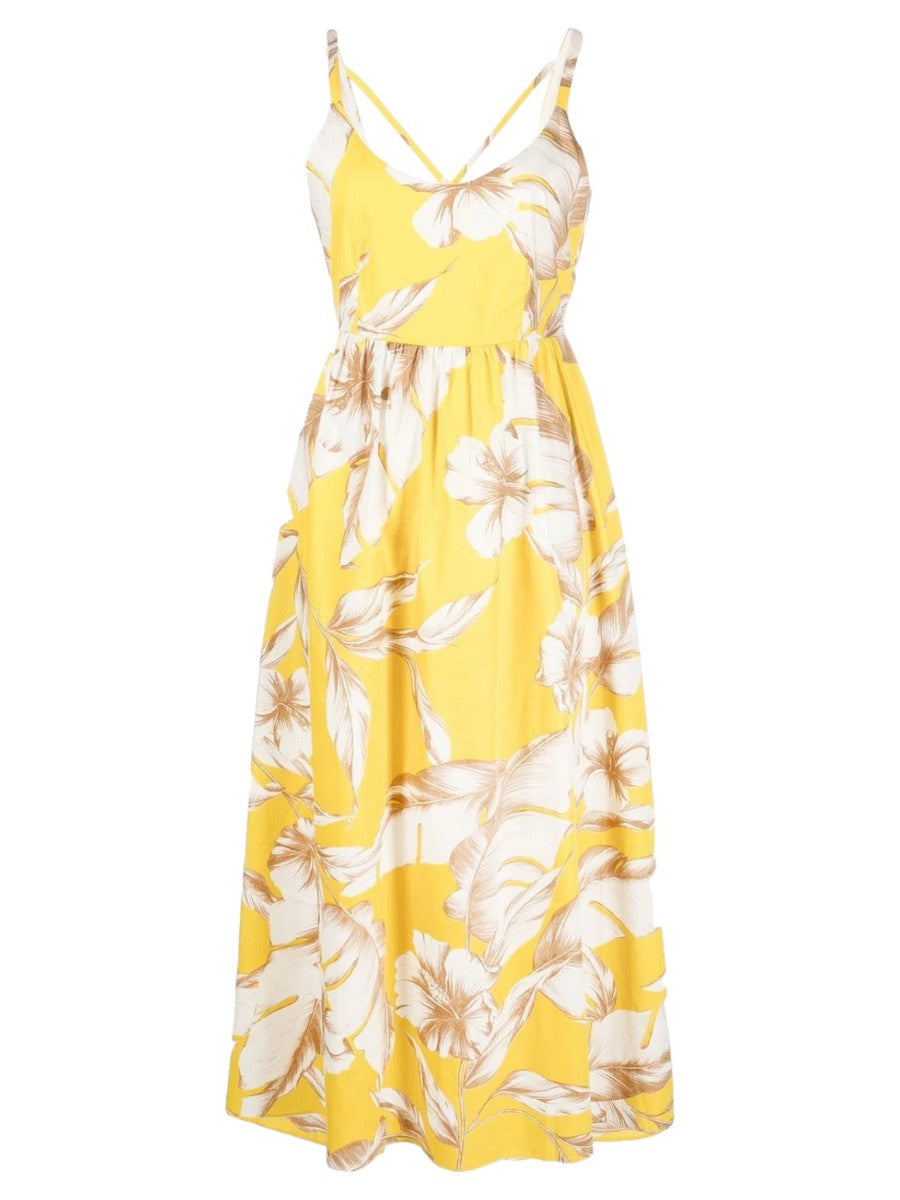 Abito longuette in popeline a fiori-Abiti-Twinset-Vittorio Citro Boutique