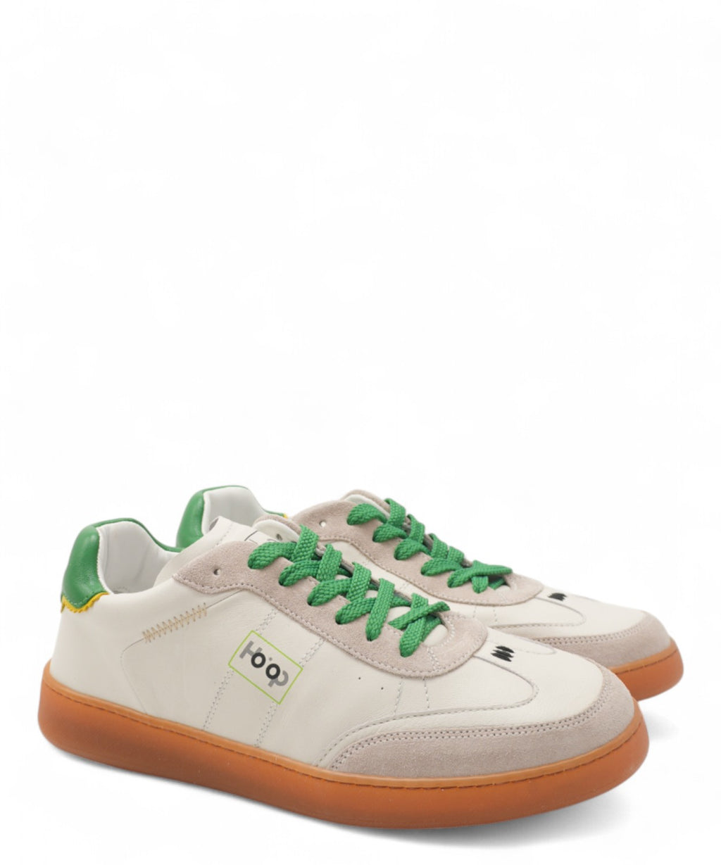 Sneakers Ho’op Start Green Yellow in Pelle-HO'OP-Sneakers-Vittorio Citro Boutique