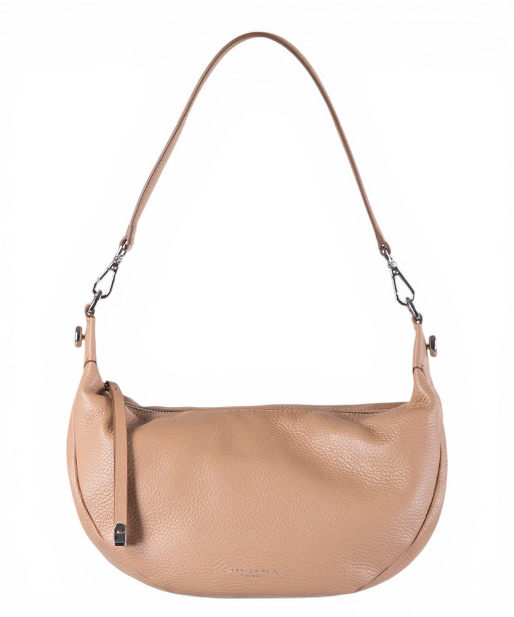 Borsa Aisha i hamret læder med skulderrem Gianni Chiarini